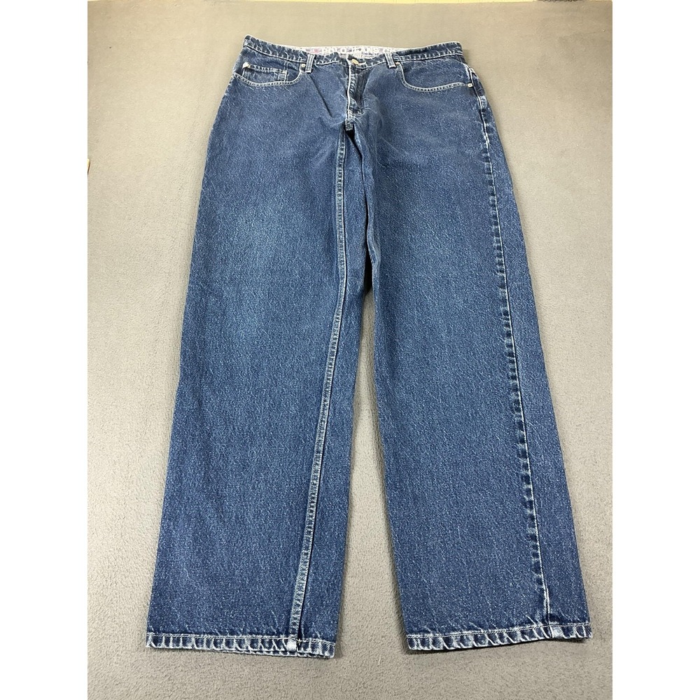 Polo Ralph Lauren Jeans Mens 38x34 Medium Blue Relaxed Straight‎ Baggy Preppy
